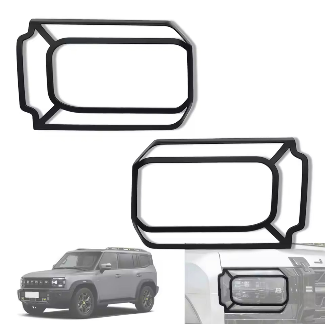 Black Headlight Frame